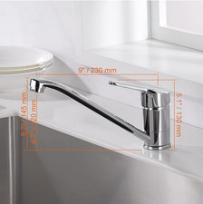 IBERGRIF M14450-98 Low Pressure Kitchen Sink Mixer Tap, Caravan Tap, Single H...