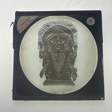 Antique Magic Lantern Slide Wesleyan mission began Calcutta goddess Kali Hindu  