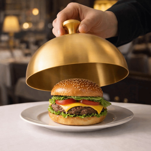 Dome burger cover stainless - cover,