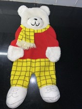 ￼ Vintage Rupert Bear Hot Water Bottle Cover 33 Years Old Good Condition
