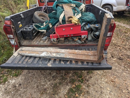 Pair forklift forks tines - of, /