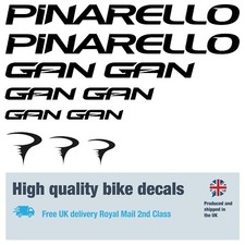 Pinarello GAN bike labels decals / stickers, 5+ years external quality (26 pack)