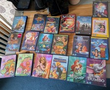 19 total Disney DVD Bundle Lot Cinderella Moana Tangled Aladdin and More