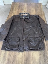 Barbour Mens Vintage Bushman Wax Jacket, Brown Size XXL,