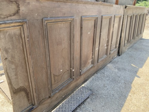 Antique oak wall panelling - oak,