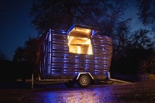 BRAND NEW mobile bar trailer!! Built using Recycled Whiskey Barrels 