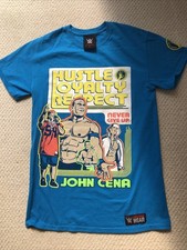 Genuine John Cena T-Shirt top WWE wrestling Fan never give up size S chest 36"