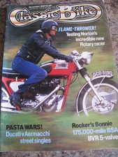 CLASSIC BIKE NOV 1987 NORTON ROTARY RACER ROCKER'S BONNIE DUCATI V AERMACCHI SIN