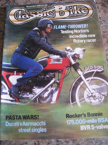 Classic bike nov 1987 norton - classic,