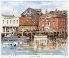 Poole Quay Dorset Mounted Print "Portraits Of Britain" Series
