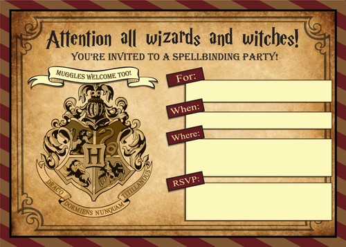 Harry potter invitations - harry,