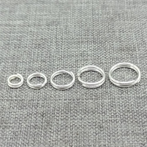 Sterling silver split rings - silver,