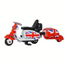 OXFORD DIECAST- 76SC002 SCOOTER AND TRAILER UNION JACK