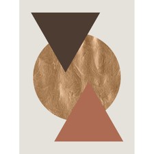 Triangles And Circle Gold Art