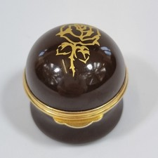 H Samuel Enamel Ring Box Decorated With Rose