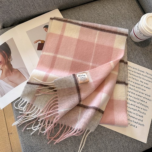 Wool scarf check tartan 100 - tartan, 100%