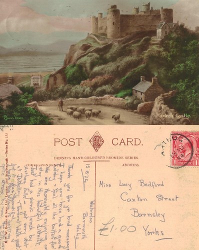 Vintage postcard harlech - -,
