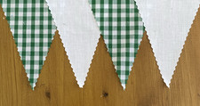 GREEN & White Gingham Fabric