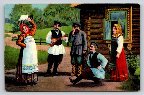 Vintage russian folk dance - vintage,