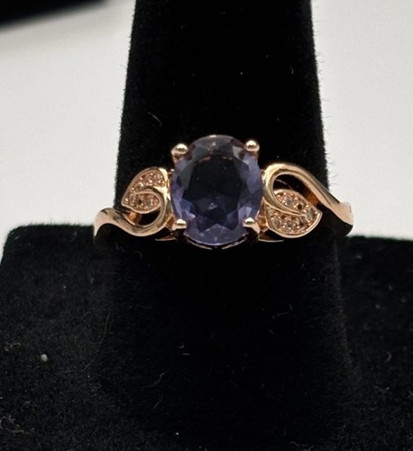 2ctw alexandrite 14k rose gold - alexandrite,