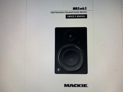 Mackie mr5mk2 user manual - mr5mk2,