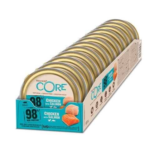 85g chicken salmon - 98%, &