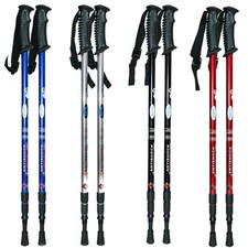 Pair of Nordic Walking Telescopic Sticks Poles Anti-Shock Trekking Hiking Set HQ