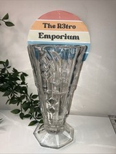 Vintage Clear Cut Glass Vase