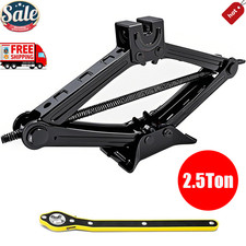 2.5 Ton Scissor Jack Lift w/Ratchet Wrench Emergency Lift Tool for Car SUV Van
