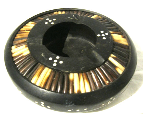Antique porcupine quill bowl - antique,