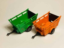 Majorette #323 Farm Cattle Trailer - Job Lot x 2 - Original Vintage (ref39)