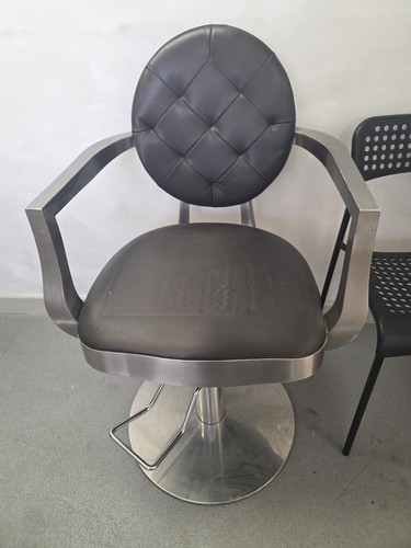 Salon chairs brown silver - salon,