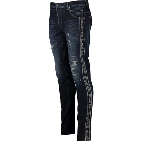 Balmain paris blue distressed - paris,