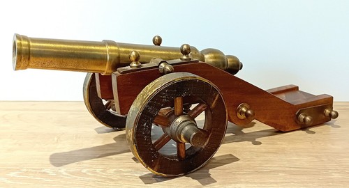 Vintage model cannon - vintage, wood