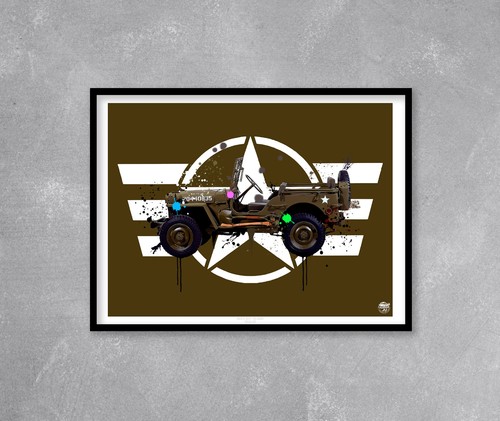 Willys ww2 jeep - print, us