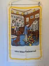 Vtg Guinness Tea Towel Give