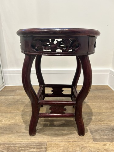 Rosewood table with - with, marble
