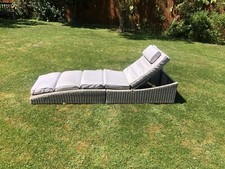 Rattan Sun Lounger Reclining Garden Bed Outdoor Patio Furniture Daybed Chair