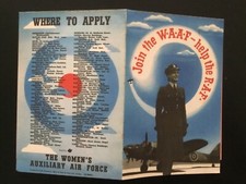 WW2 W.A.A.F LEAFLET 