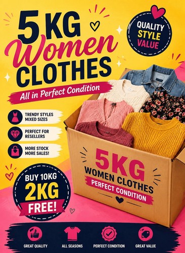 5kg ladies clothing grade - a/b,