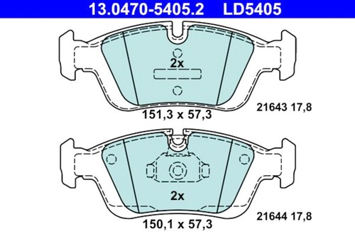 Disc ceramic brake pad set - disc,