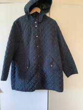 Centigrade QVC Size 2XL Long Quilted Coat Black Ligtweight but warm VGC