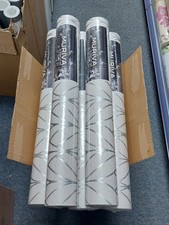 Job Lot Offer ( 8 Rolls £60 ) Blake Wave Cream/Silver Glitter  Wallpaper 178102