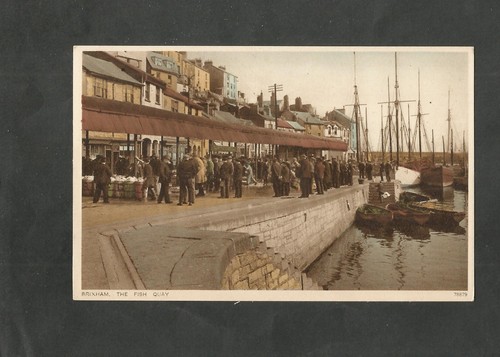 Postcard devon brixham fish - postcard,