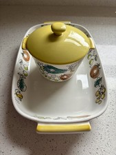 Mid Century Rorstrand Granada Oven Ware Serving Dish and Pot (repaired handle)