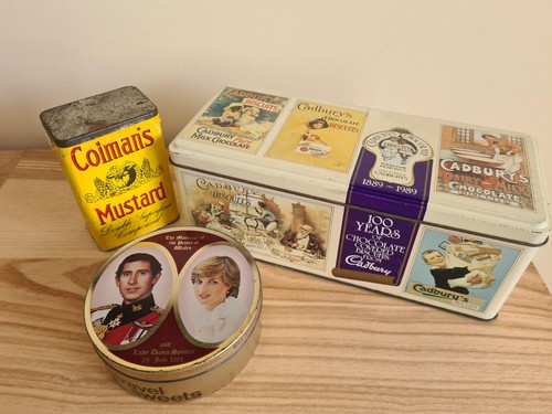 Vintage collectible tins - vintage,