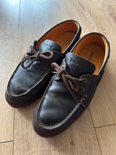 TIMBERLAND BROWN LEATHER BOAT DECK SHOES ORTHOLITE SOLES UK 10.5 EU 45