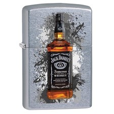 Zippo Jack Daniel's Street Chrome Lighter – Windproof, Refillable, USA Made