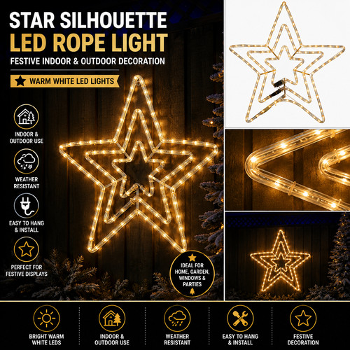 Star silhouette led - silhouette, light
