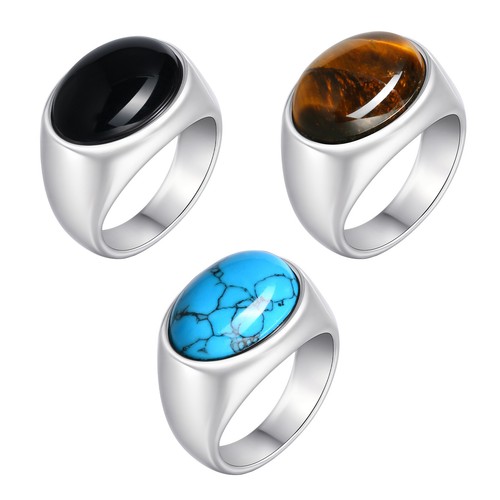 Men ring stainless steel - stainless,